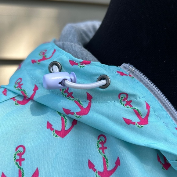 Hooded Charles River Chatham Anorak - Anchor Print - M - Picture 7 of 17